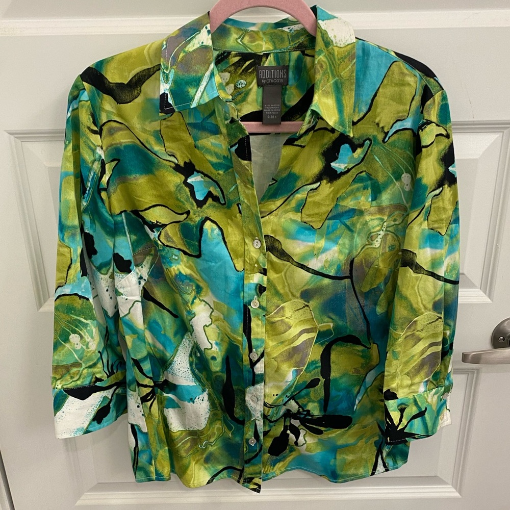 Additions by Chico’s Abstract Blouse